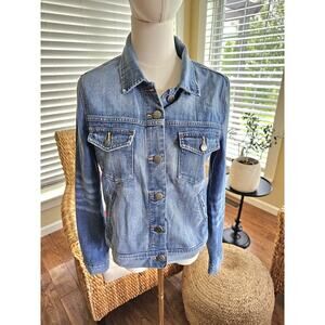 J. Crew Women's Denim Jean Jacket Sz S Metal Buttons Pockets Classic Preppy